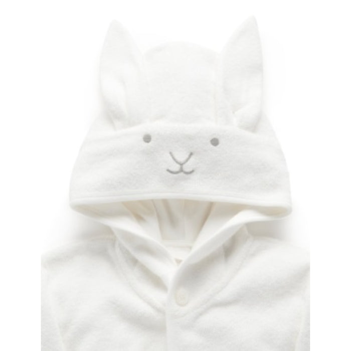 Purebaby - Hooded Bathrobe - Vanilla Bunny