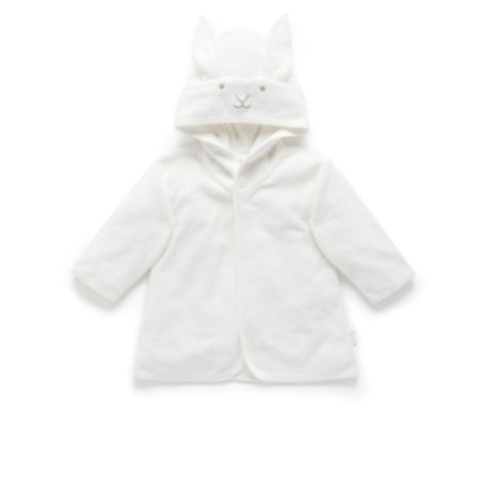 Purebaby - Hooded Bathrobe - Vanilla Bunny