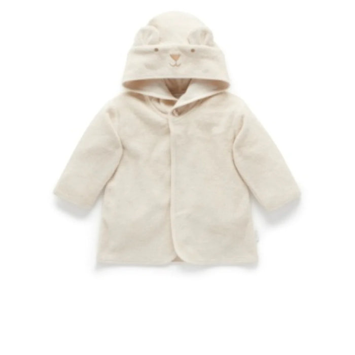 Purebaby - Hooded Bathrobe - Wheat Mélange Bear