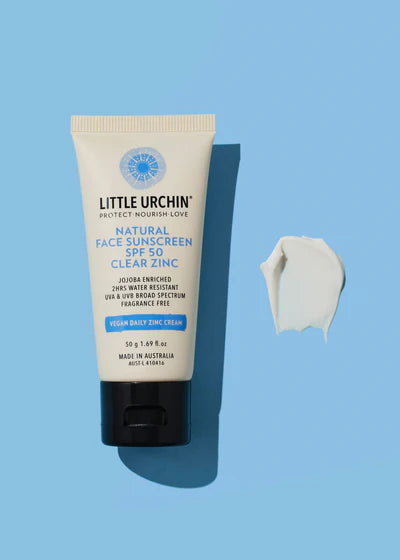 Little Urchin - Natural Face Sunscreen SPF 50 Clear Zinc