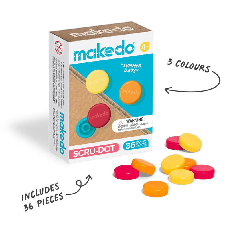 Makedo - Cardboard Construction Scru Dots Summer Daze