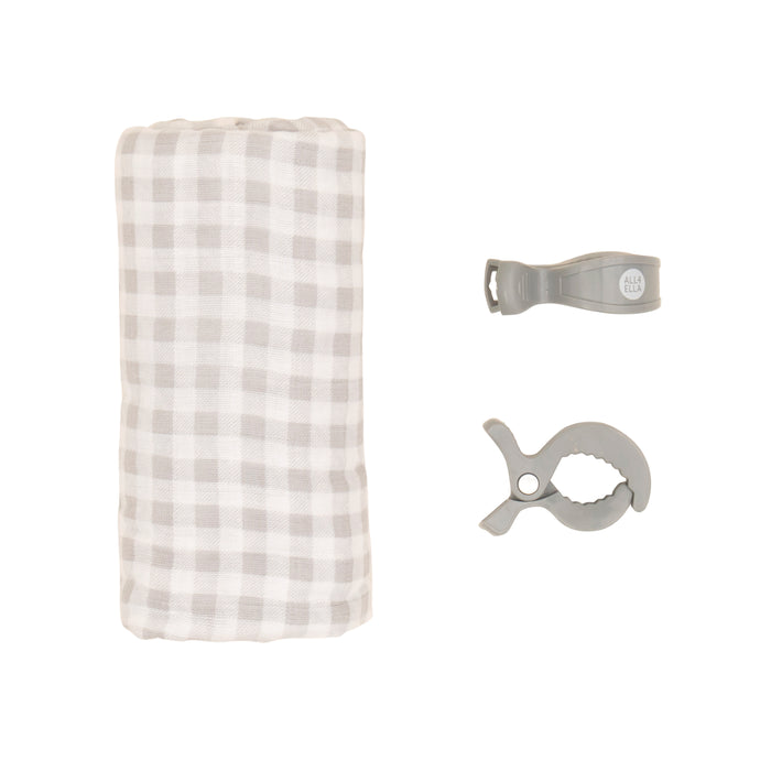 All4Ella - Organic muslin swaddle & 2 pram peg gift set