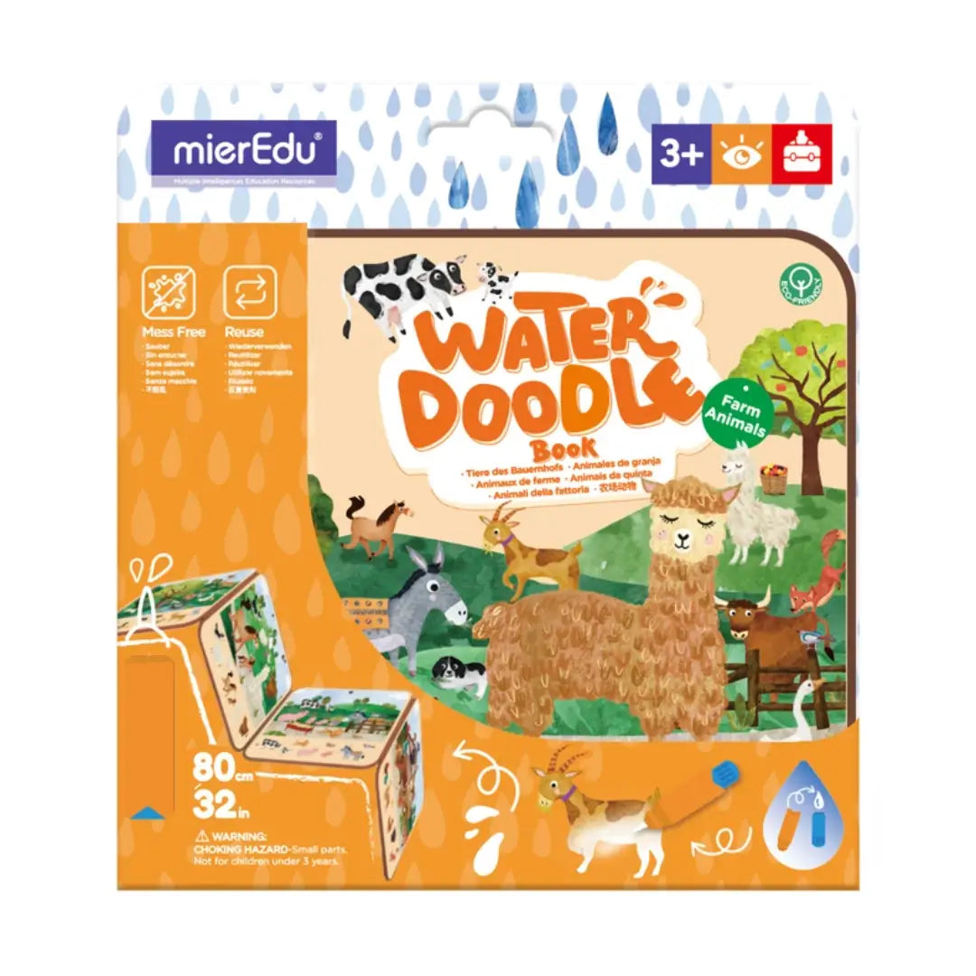 Mieredu Magic Water Doodle Book - Farm Animals