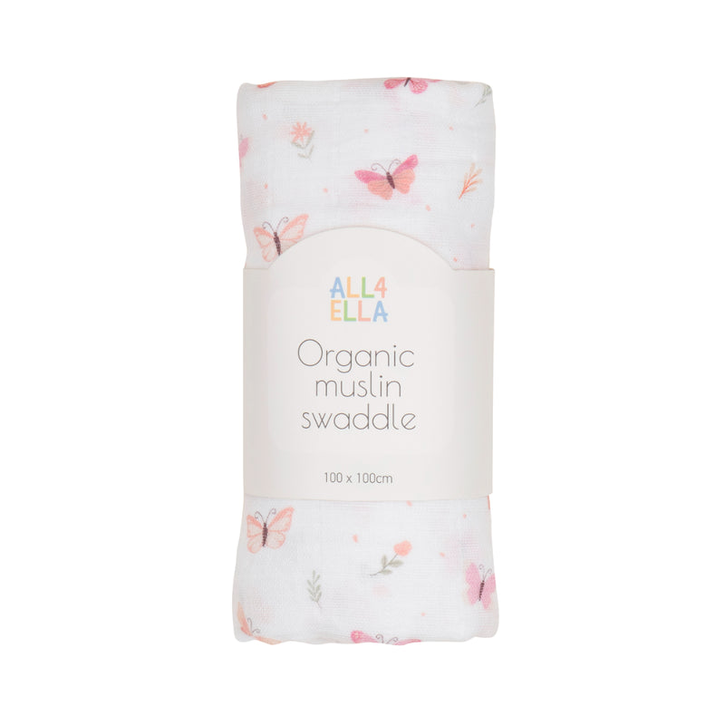 All4Ella - 100% Organic Cotton Muslin Swaddles