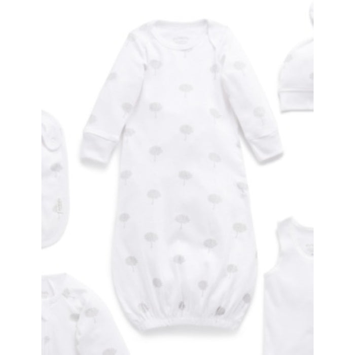 Purebaby Essentials Newborn Hospital Pack - pale grey tree