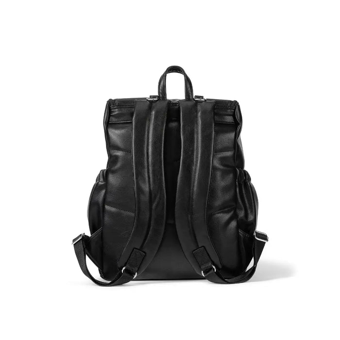 OiOi Vegan Leather Nappy Backpack - Black Dimple