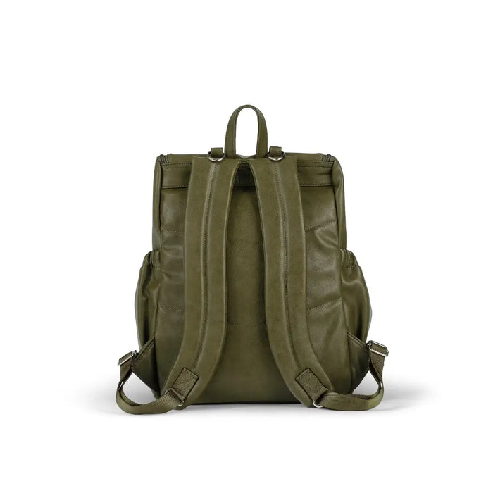 OiOi Vegan Leather Nappy Backpack - Olive