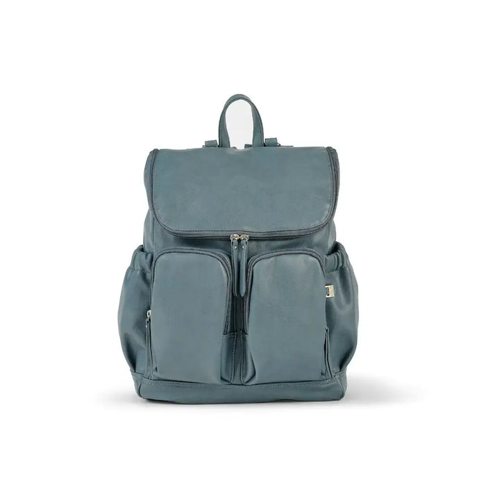 OiOi Vegan Leather Nappy Backpack - Blue