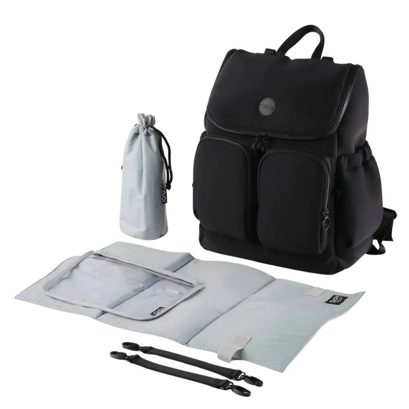 OiOi Signature Nappy Backpack - Black Neoprene