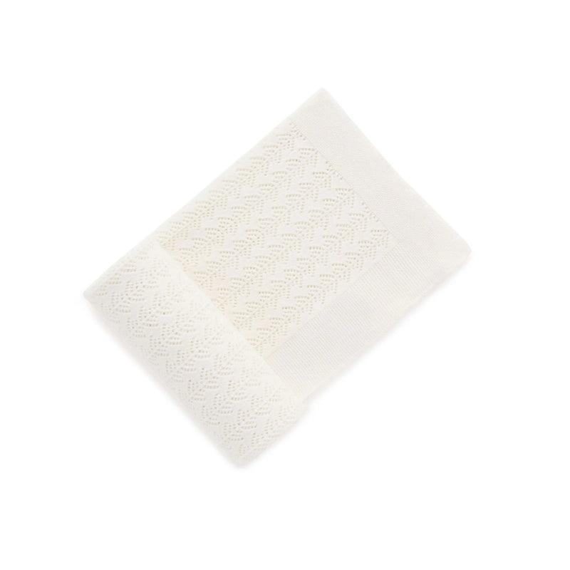 PureBaby - Heirloom Eyelet Blanket - Vanilla