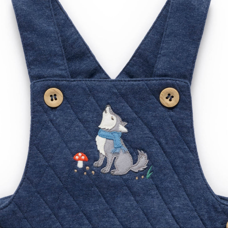 PureBaby Fairytale Forrest Collection Quilted Overalls