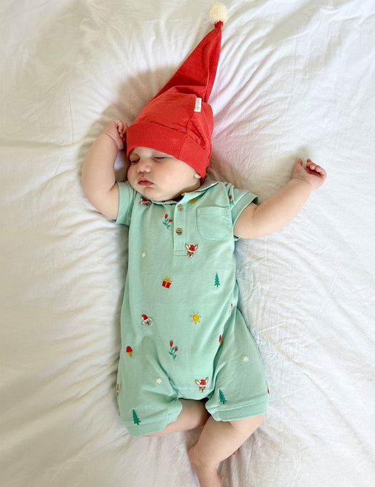 Purebaby Christmas Polo Growsuit