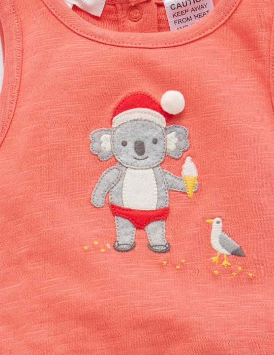 Purebaby Christmas Koala Bodysuit