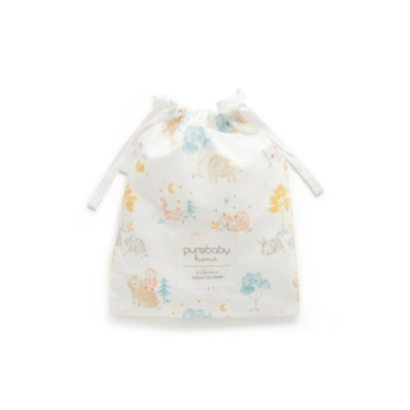 PureBaby - Poplin Printed Cot Sheet - Little Naps