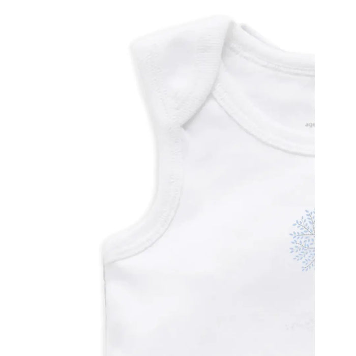 Purebaby Essentials 2pk Singlet Bodysuit - Pale Blue