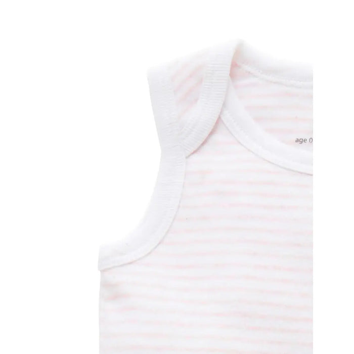 Purebaby Essentials 2pk Singlet Bodysuit - Pale Pink