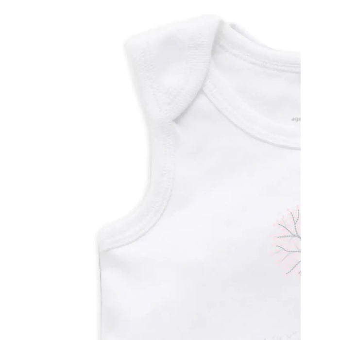 Purebaby Essentials 2pk Singlet Bodysuit - Pale Pink