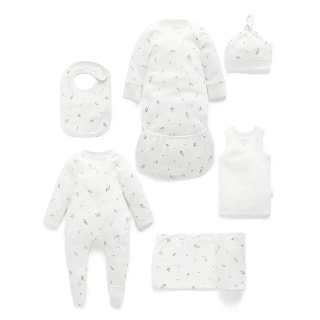 Purebaby Essentials Newborn Hospital Pack - Vanilla Blossom