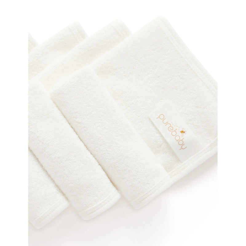 Pure Baby - 4 Pack Towelling Face Washers