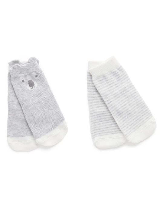 Purebaby 2pk Organic Knit Socks