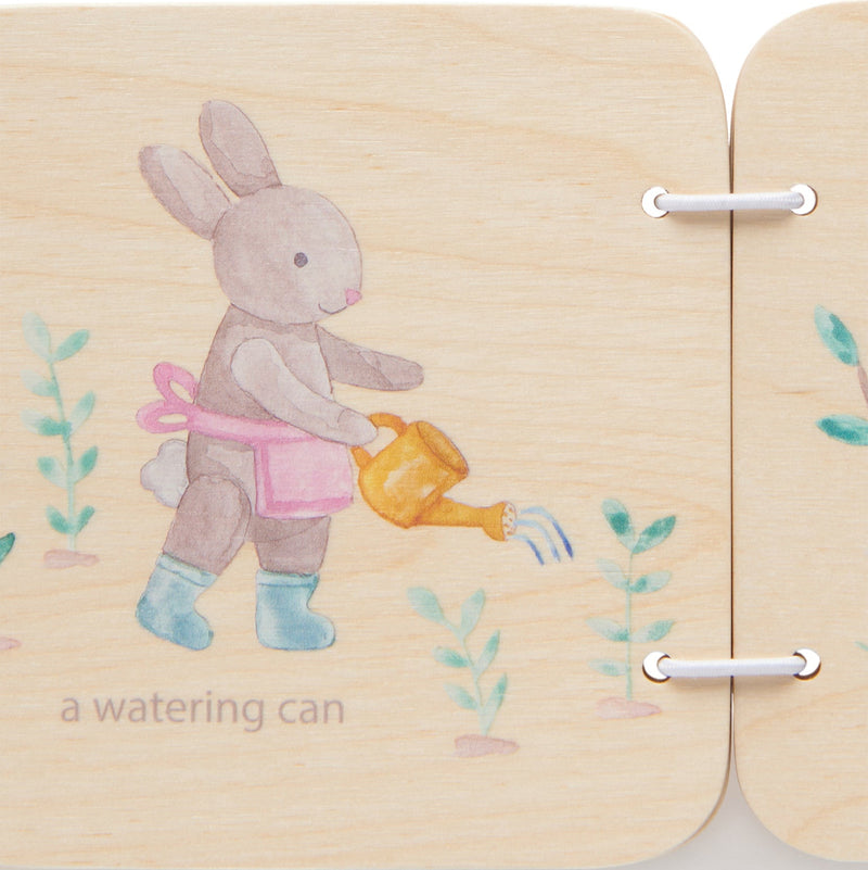 Purebaby wooden book little seeds detail