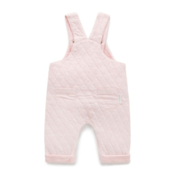 PureBaby - Quilted Overalls - Soft Pink Mélange