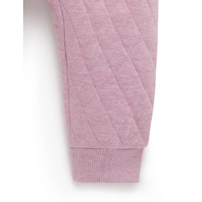 Purebaby Quilted Track Pants - Hyacinth Mélange