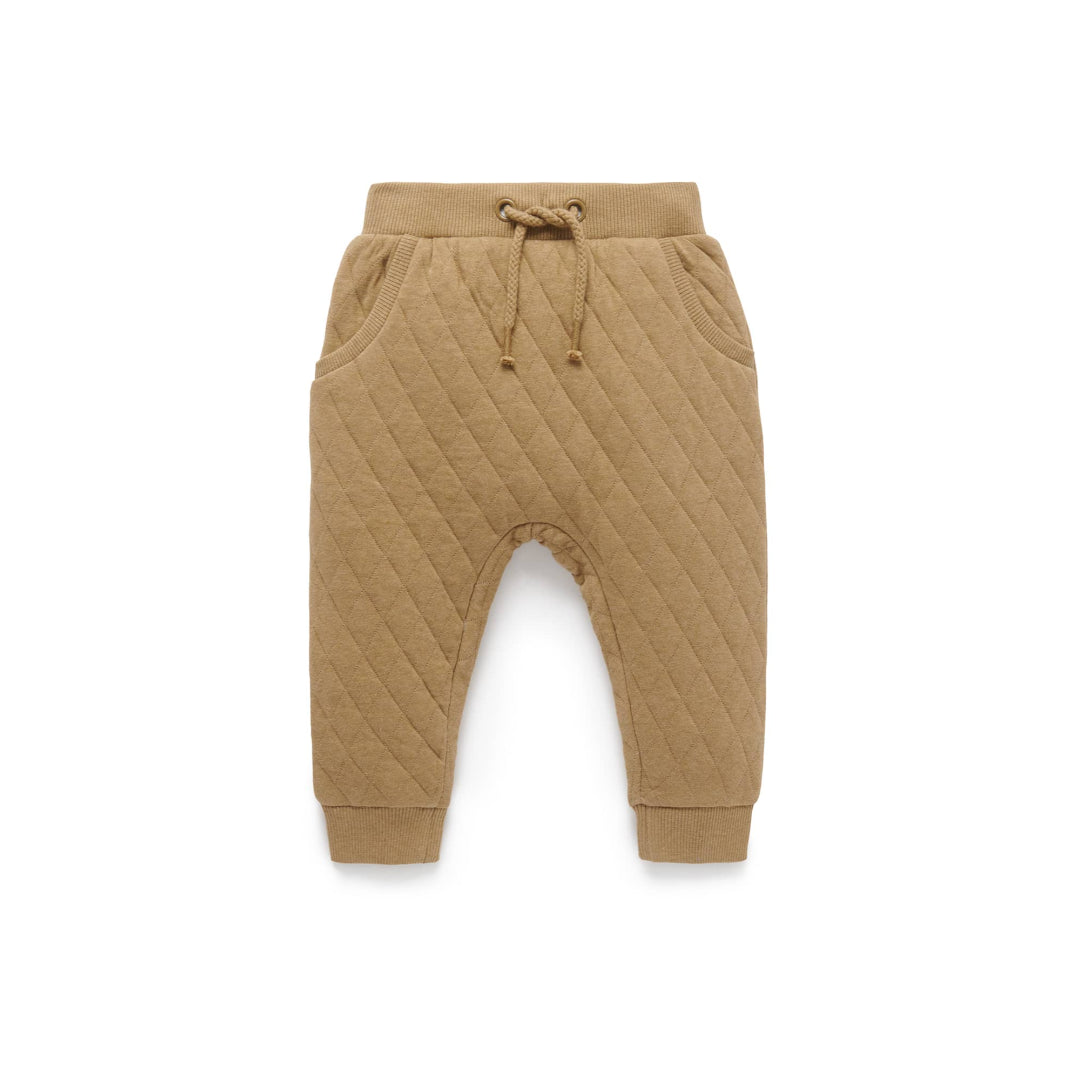 Purebaby Quilted Track Pants - Twig Mélange