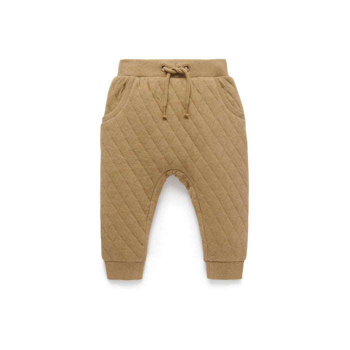 Purebaby Quilted Track Pants - Twig Mélange