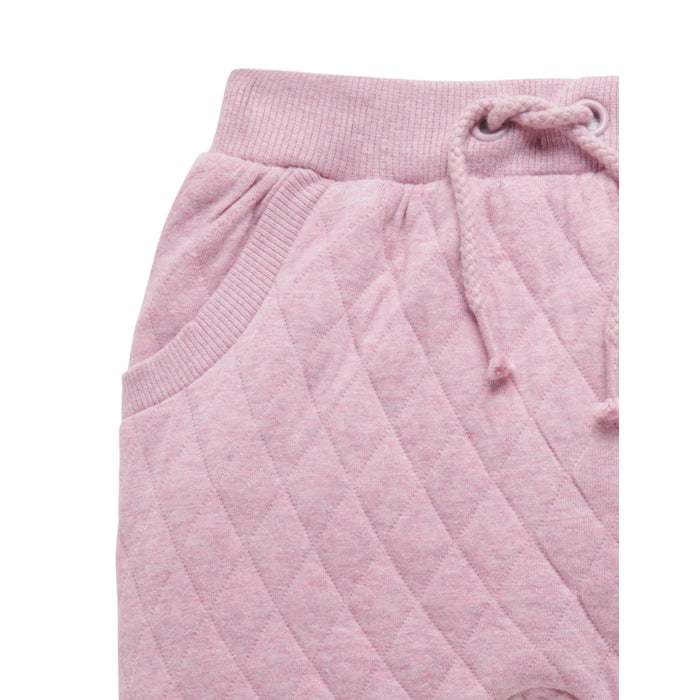 Purebaby Quilted Track Pants - Hyacinth Mélange