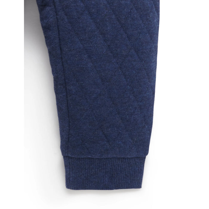 Purebaby Quilted Track Pants - Marine Mélange