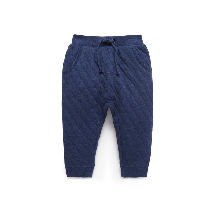 Purebaby Quilted Track Pants - Marine Mélange