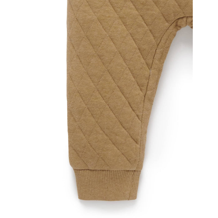 Purebaby Quilted Track Pants - Twig Mélange