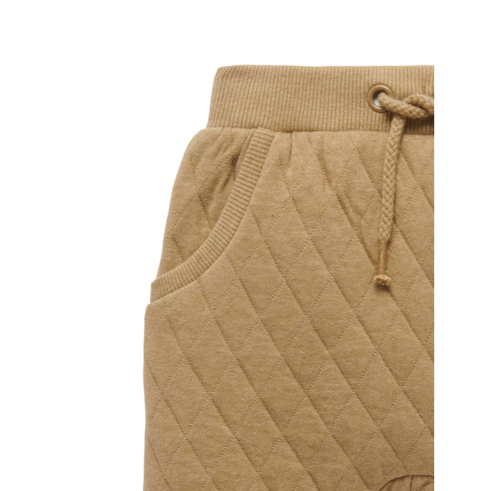 Purebaby Quilted Track Pants - Twig Mélange