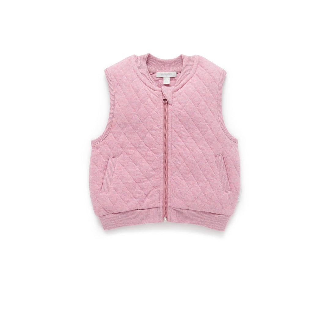 Purebaby Quilted Vest Hyacinth Mélange