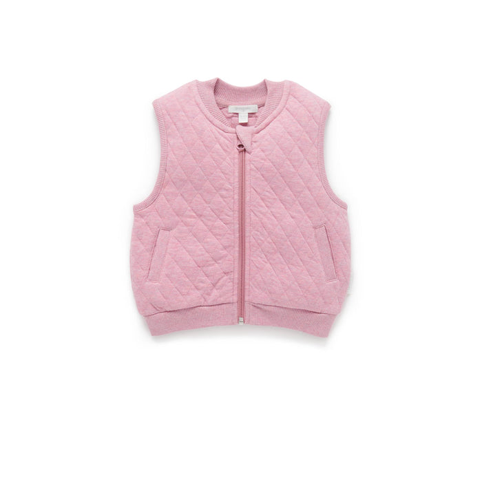 Purebaby Quilted Vest Hyacinth Mélange