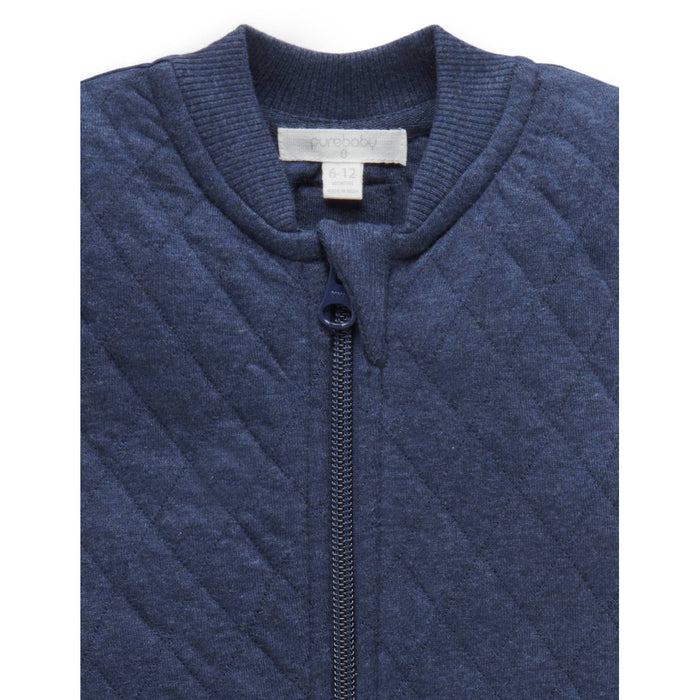 Purebaby Quilted Vest Marine Mélange