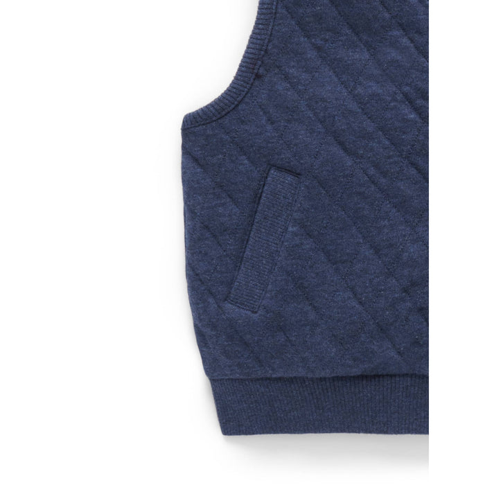 Purebaby Quilted Vest Marine Mélange