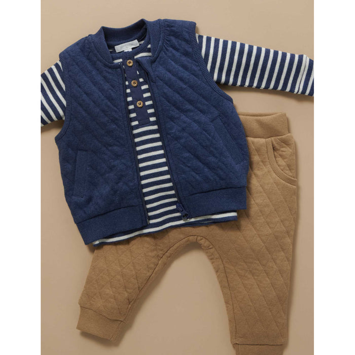 Purebaby Quilted Vest Marine Mélange