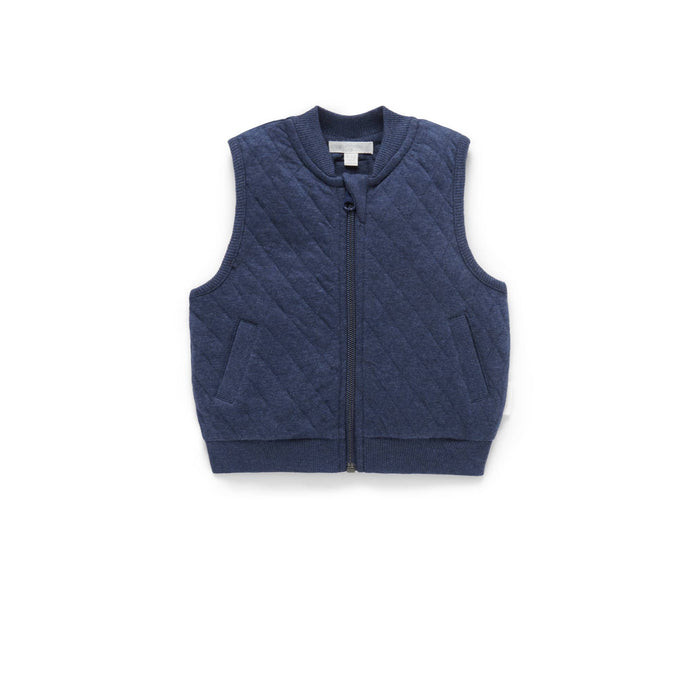 Purebaby Quilted Vest Marine Mélange