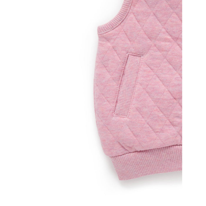 Purebaby Quilted Vest Hyacinth Mélange