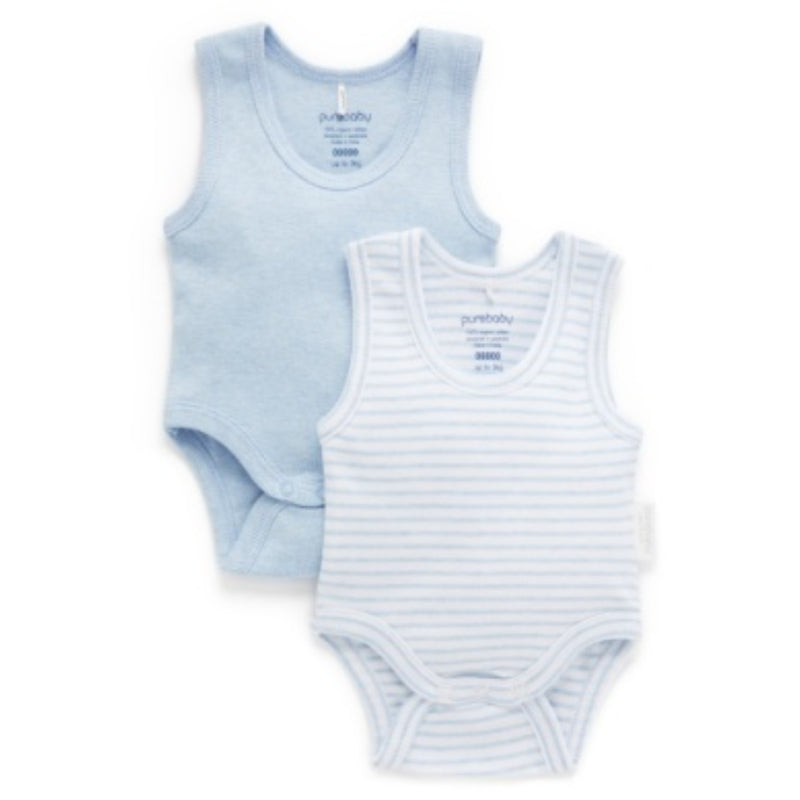 PureBaby - Singlet Bodysuit 2pk