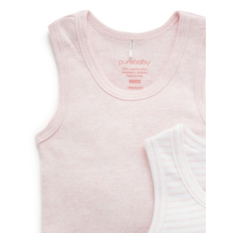 PureBaby - Singlet Bodysuit 2pk