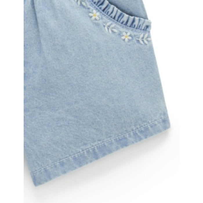 PureBaby - Denim Ruffle Shorts