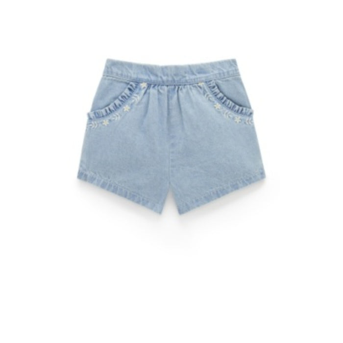 PureBaby - Denim Ruffle Shorts