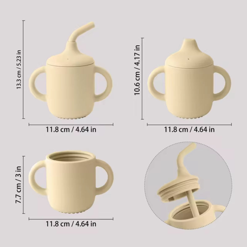 Bellelis - Baby Sippy & Straw Cup – BPA-Free (Dual Lids)