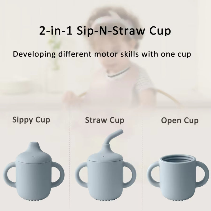 Bellelis - Baby Sippy & Straw Cup – BPA-Free (Dual Lids)