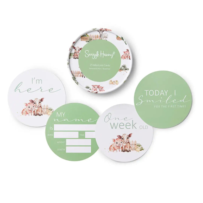 Snuggle Hunny Milestone Cards - Reversible - various