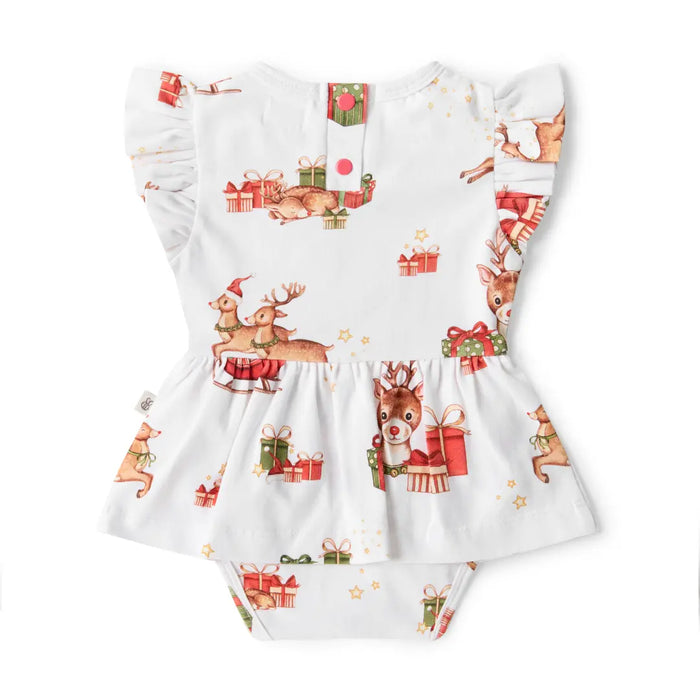 Snuggle Hunny Bodysuit Dress - Reindeer - Limited Edition