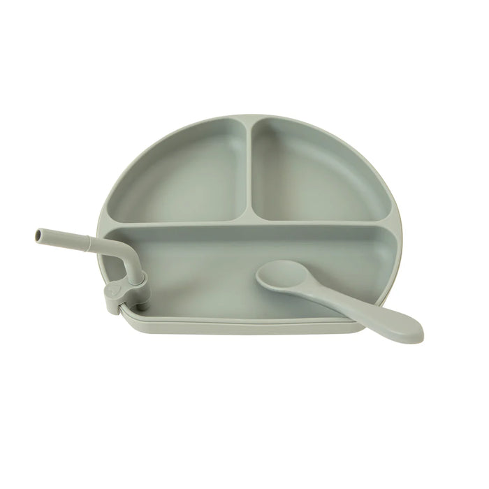 All4Ella - Silicone Suction Plate with Straw & Spoon